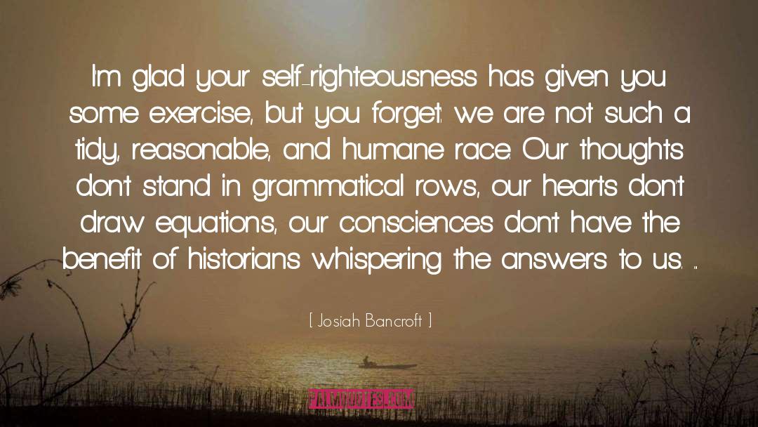 Rows quotes by Josiah Bancroft