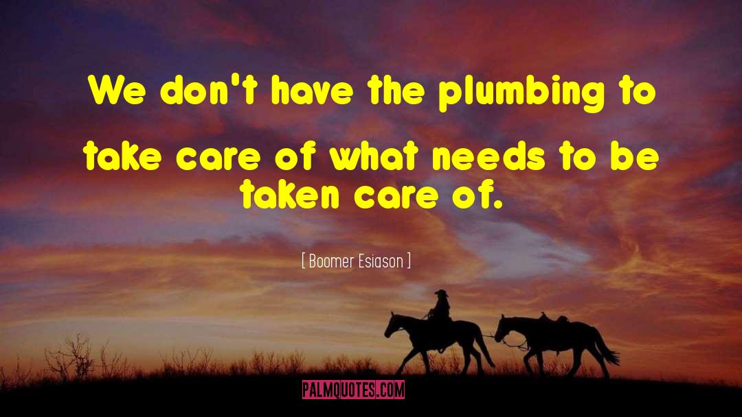 Rubenstein Plumbing quotes by Boomer Esiason