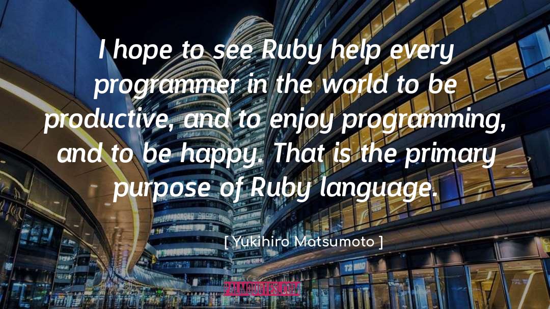 Ruby Wins quotes by Yukihiro Matsumoto