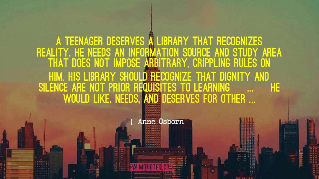 Rudisill Library quotes by Anne Osborn