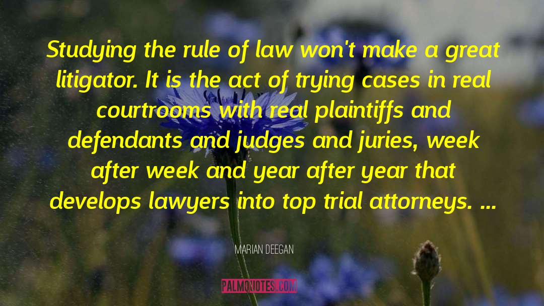 Rule Of Law quotes by Marian Deegan