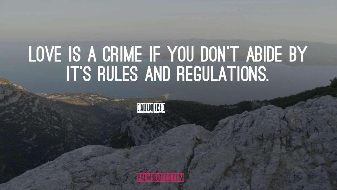 Rules And Regulations quotes by Auliq Ice