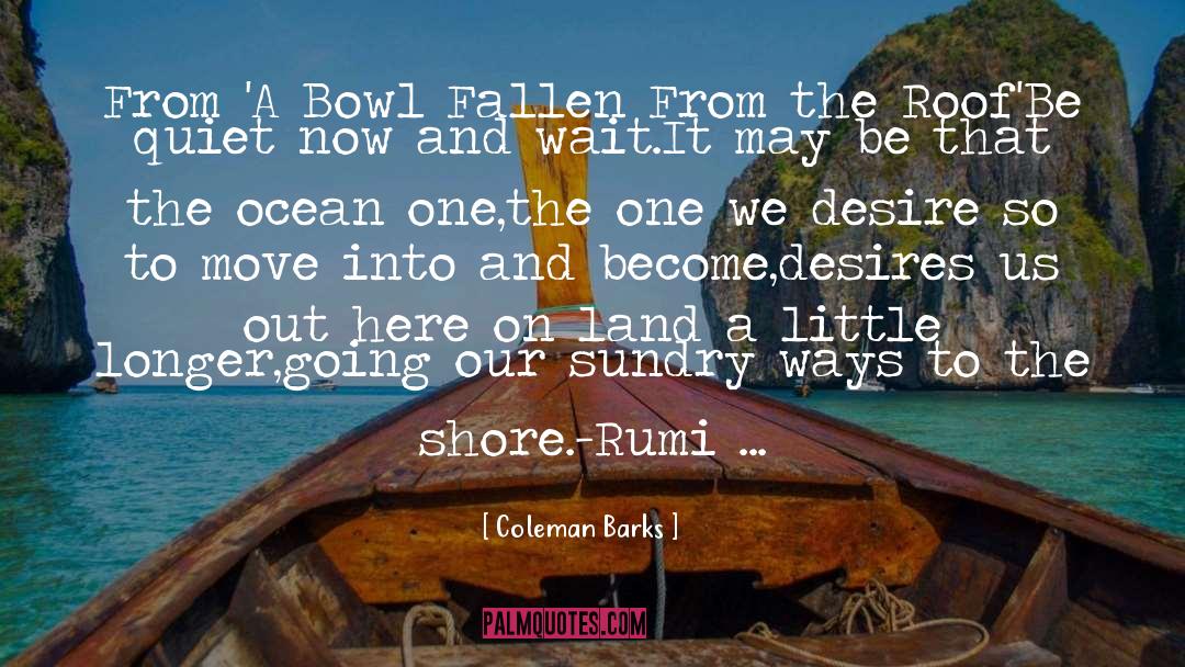 Rumi quotes by Coleman Barks