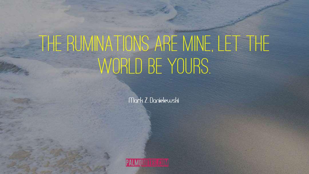 Rumination quotes by Mark Z. Danielewski