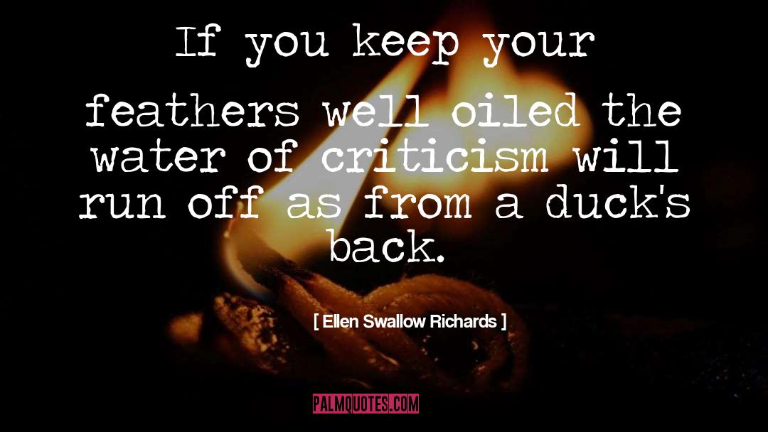Run Off quotes by Ellen Swallow Richards