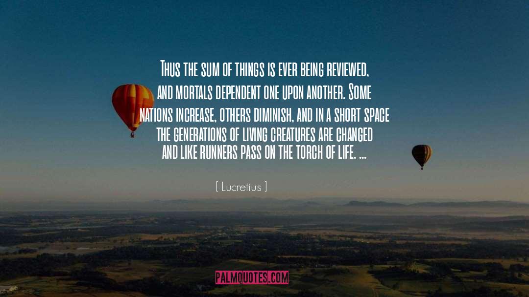 Runners quotes by Lucretius