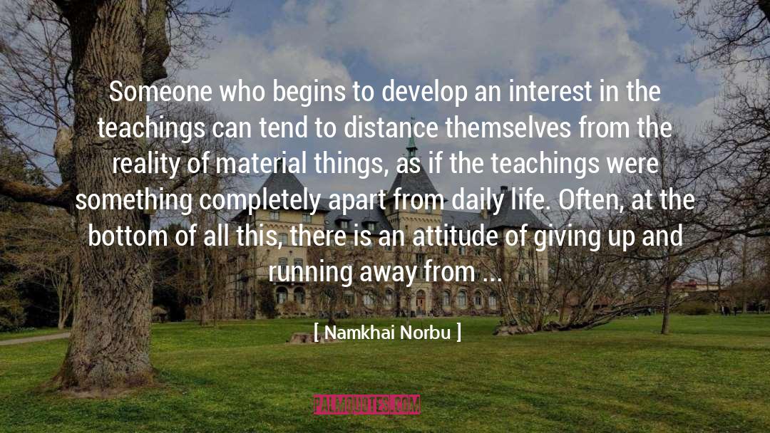 Running Away quotes by Namkhai Norbu