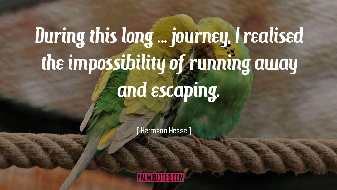 Running Away quotes by Hermann Hesse