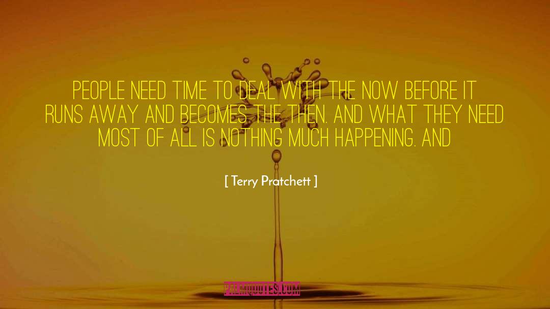 Runs Away quotes by Terry Pratchett