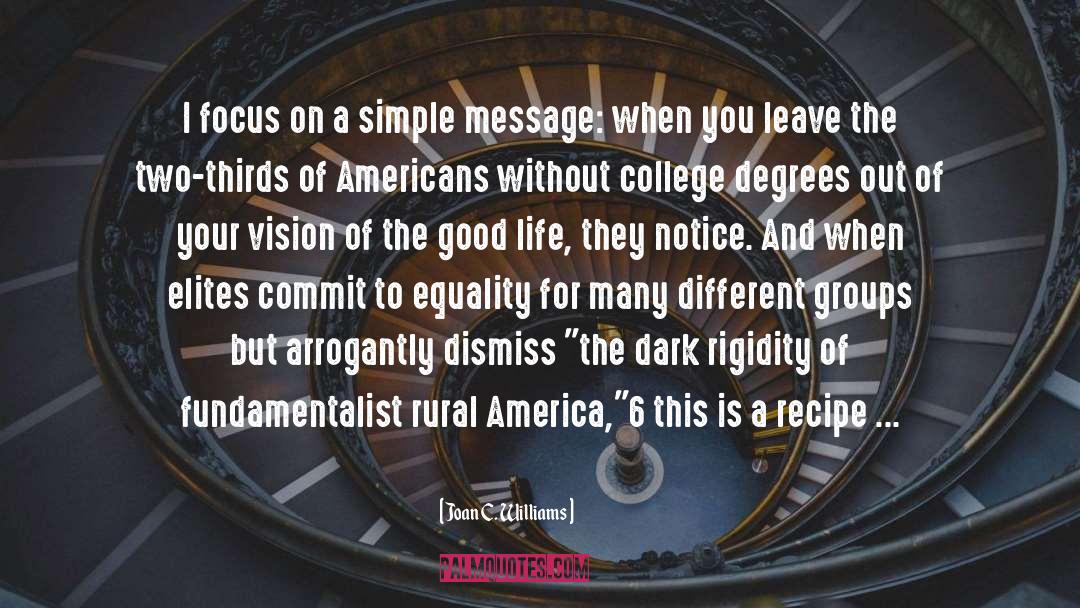 Rural America quotes by Joan C. Williams