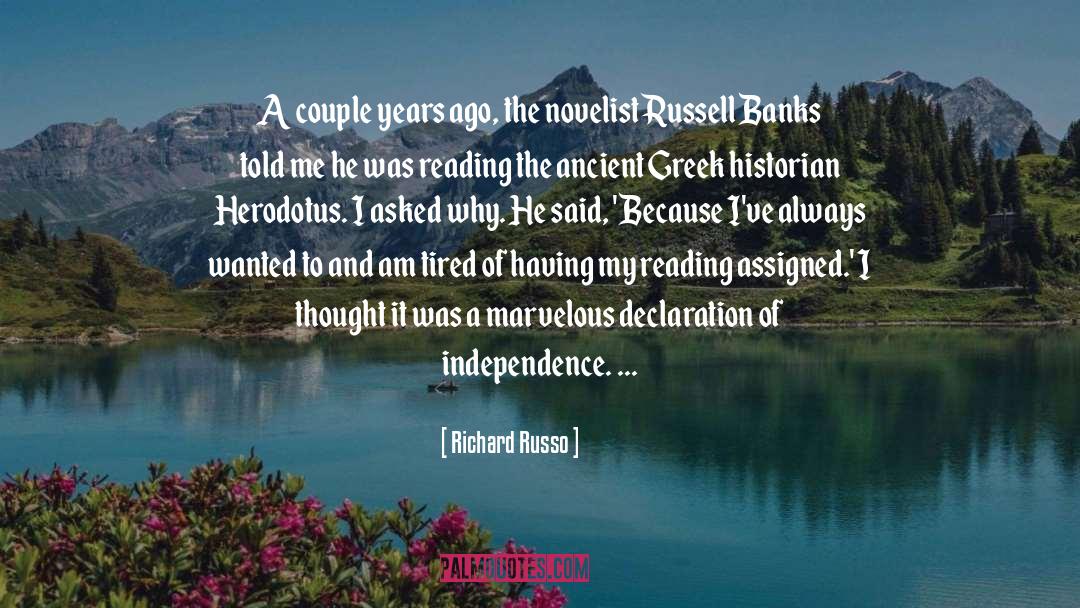 Russell Banks quotes by Richard Russo
