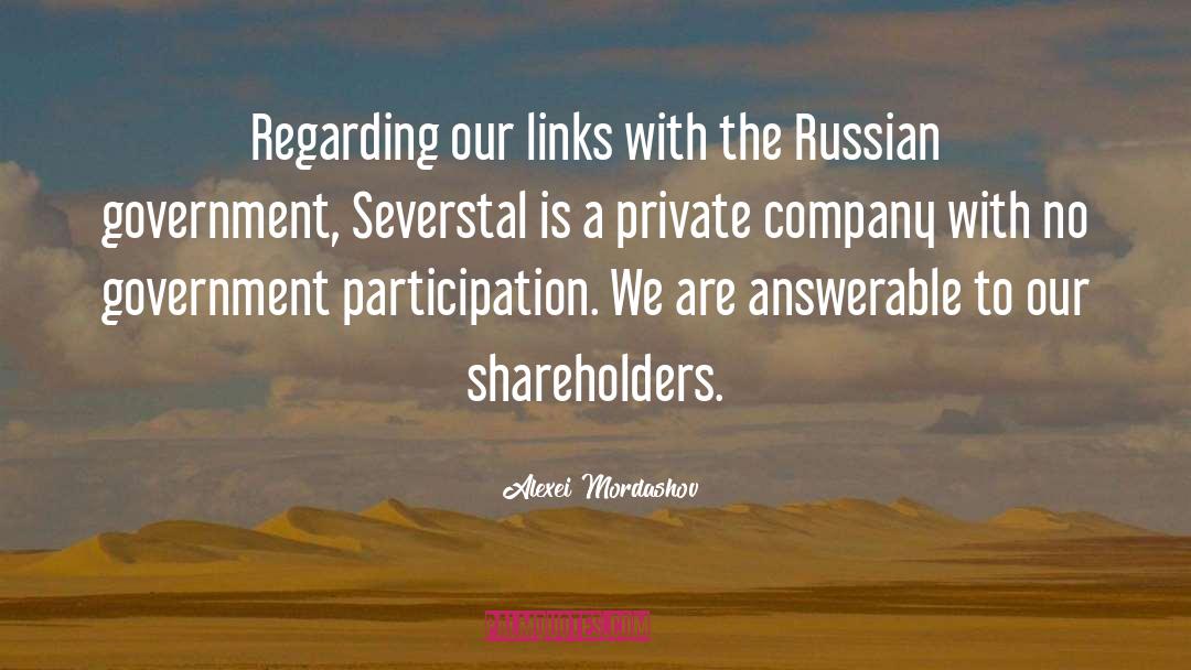 Russian Government quotes by Alexei Mordashov