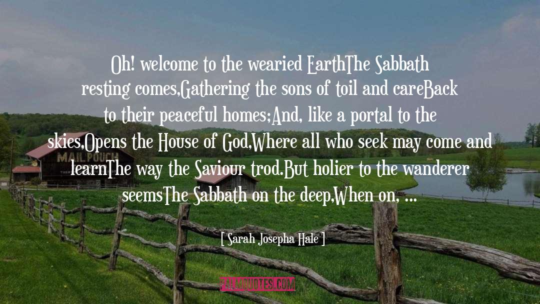 Sabbath quotes by Sarah Josepha Hale