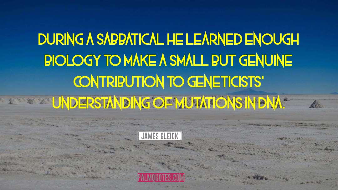 Sabbatical quotes by James Gleick