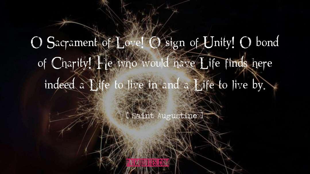 Sacrament quotes by Saint Augustine