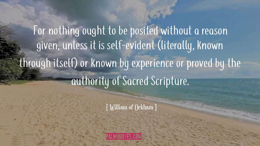 Sacred Scripture quotes by William Of Ockham