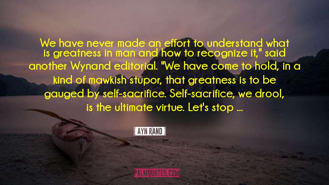 Sacrifice For Sports quotes by Ayn Rand