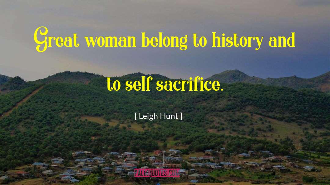 Sacrifice Honour quotes by Leigh Hunt