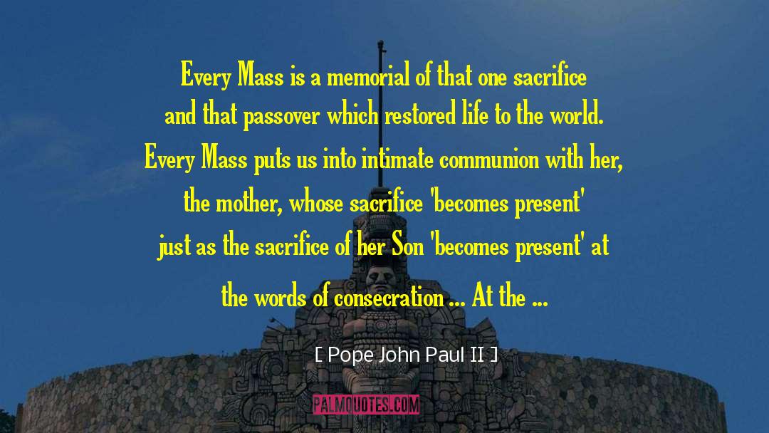 Sacrifice Tarkovsky quotes by Pope John Paul II