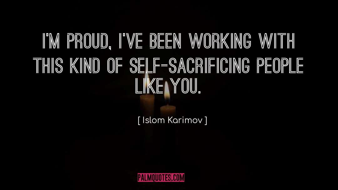 Sacrificing quotes by Islom Karimov