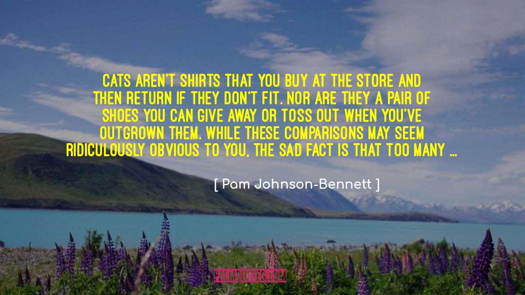 Sad Fact quotes by Pam Johnson-Bennett