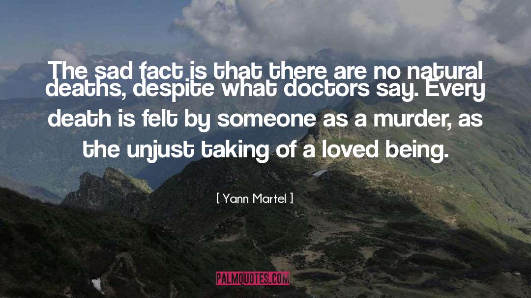Sad Fact quotes by Yann Martel