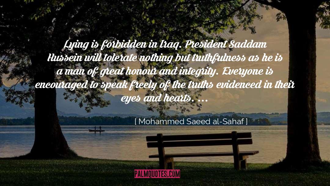 Saddam Hussein quotes by Mohammed Saeed Al-Sahaf