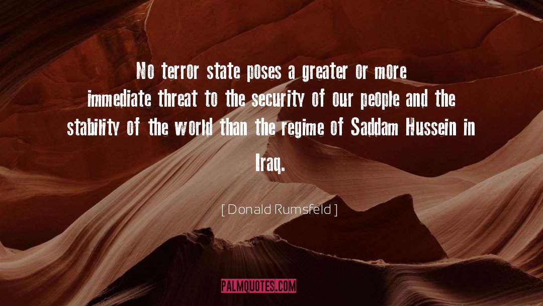 Saddam Hussein quotes by Donald Rumsfeld