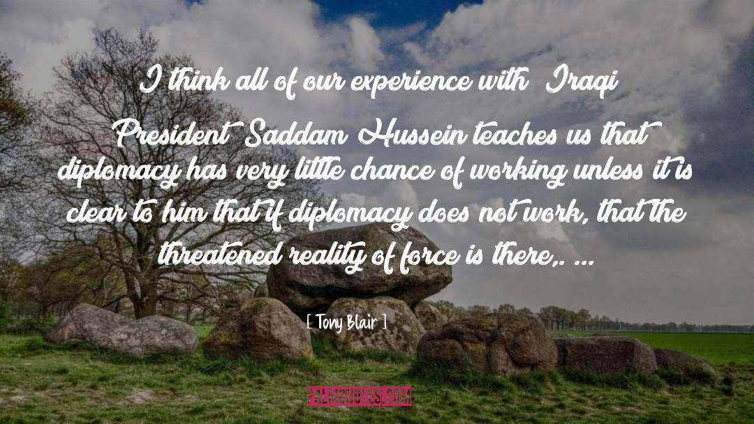 Saddam Hussein quotes by Tony Blair