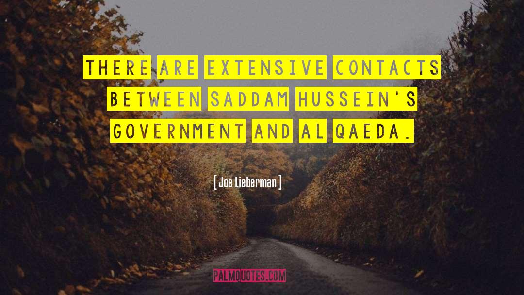 Saddam quotes by Joe Lieberman