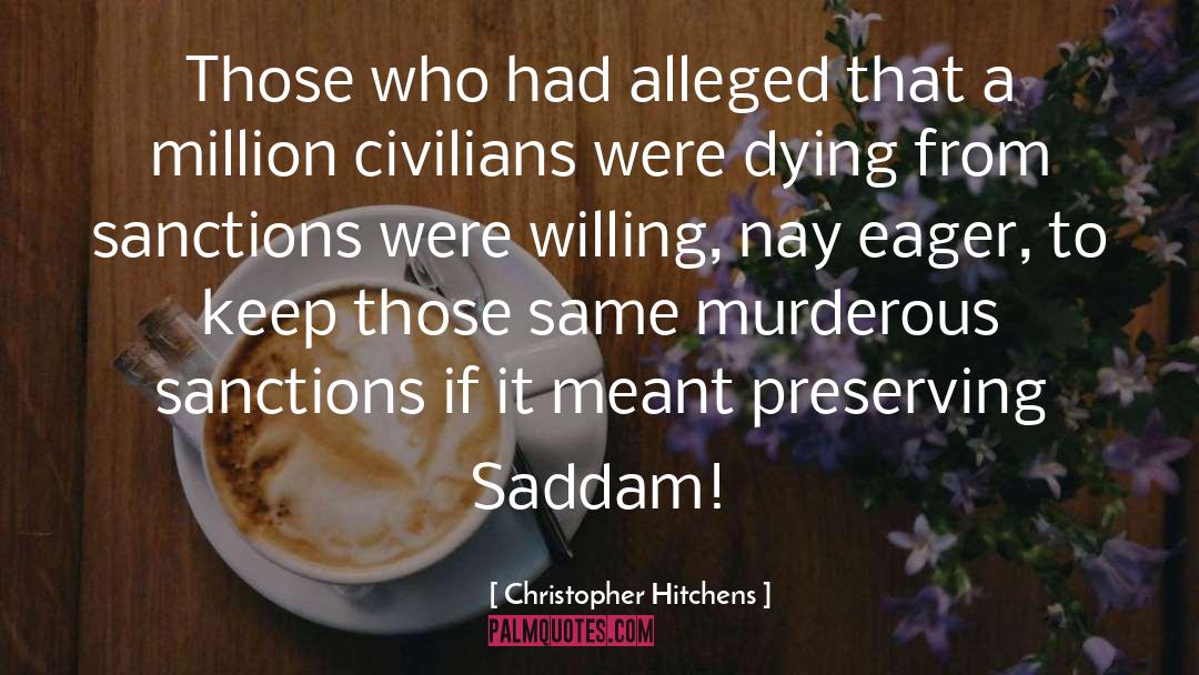 Saddam quotes by Christopher Hitchens