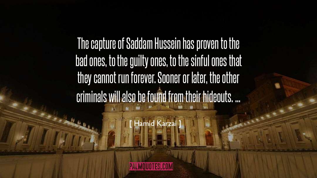 Saddam quotes by Hamid Karzai