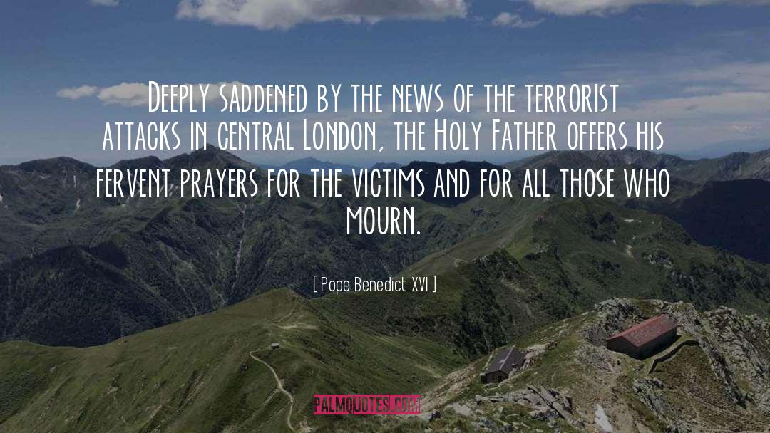 Saddened quotes by Pope Benedict XVI