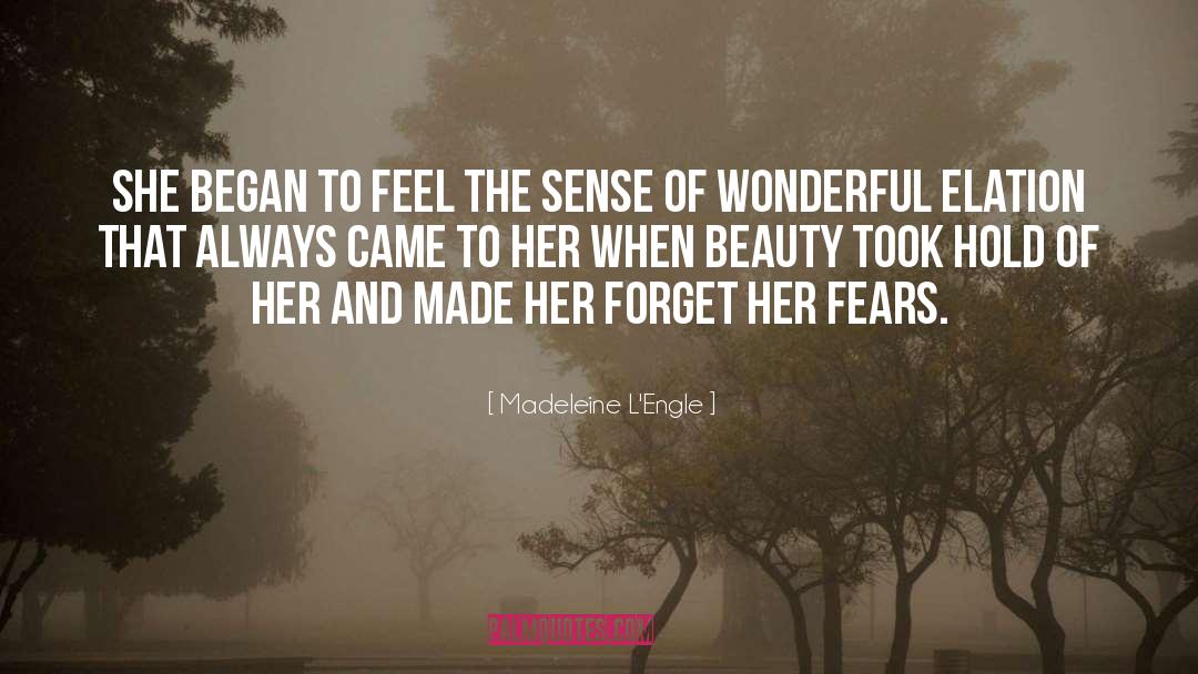 Saddening Beauty quotes by Madeleine L'Engle