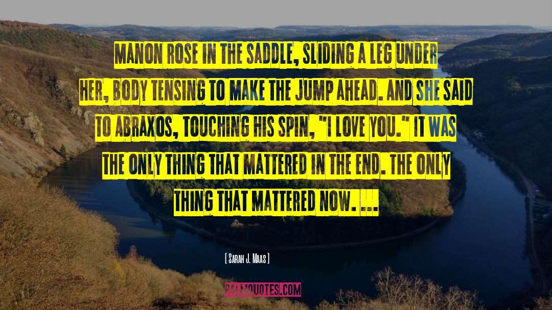 Saddle quotes by Sarah J. Maas