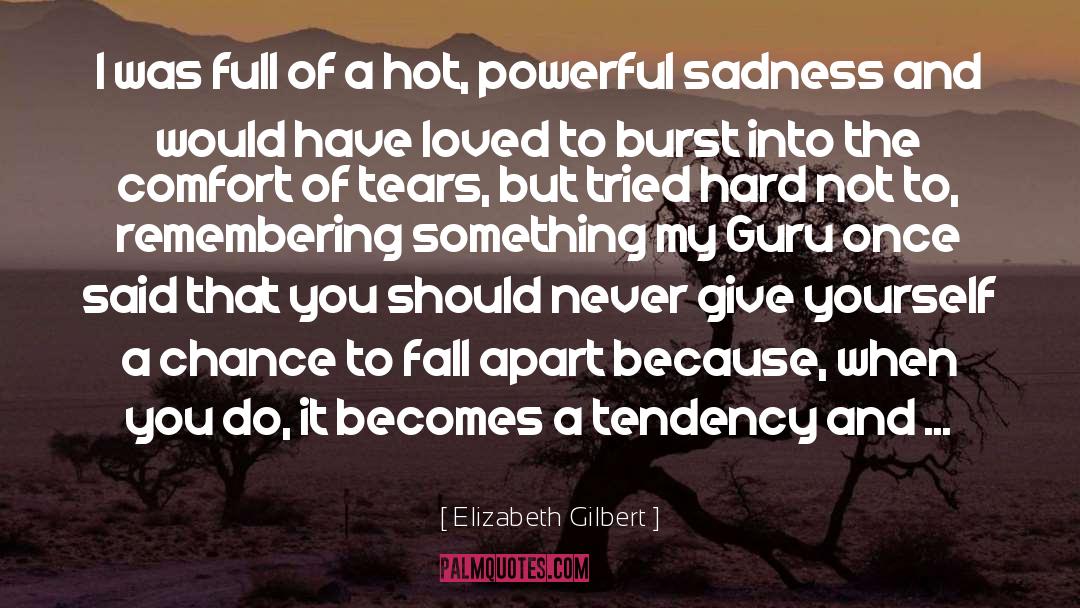 Sadness quotes by Elizabeth Gilbert