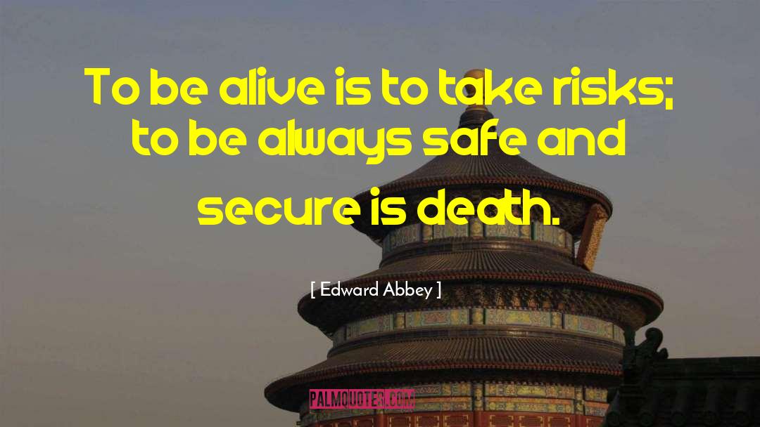 Safe And Secure quotes by Edward Abbey