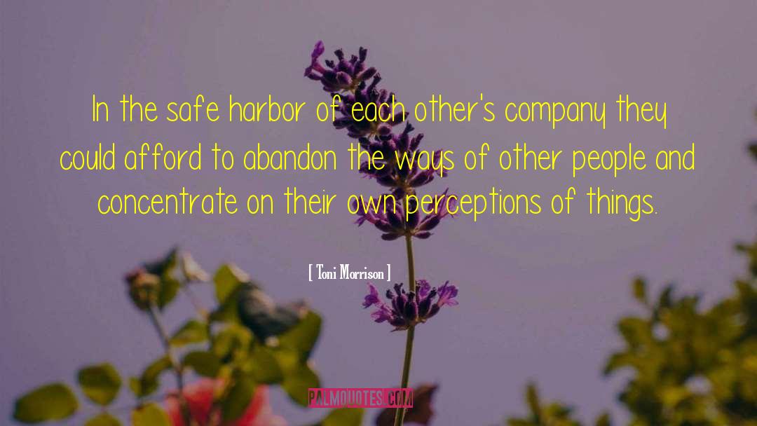 Safe Harbor quotes by Toni Morrison
