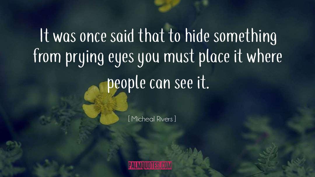 Safest Place To Hide quotes by Micheal Rivers