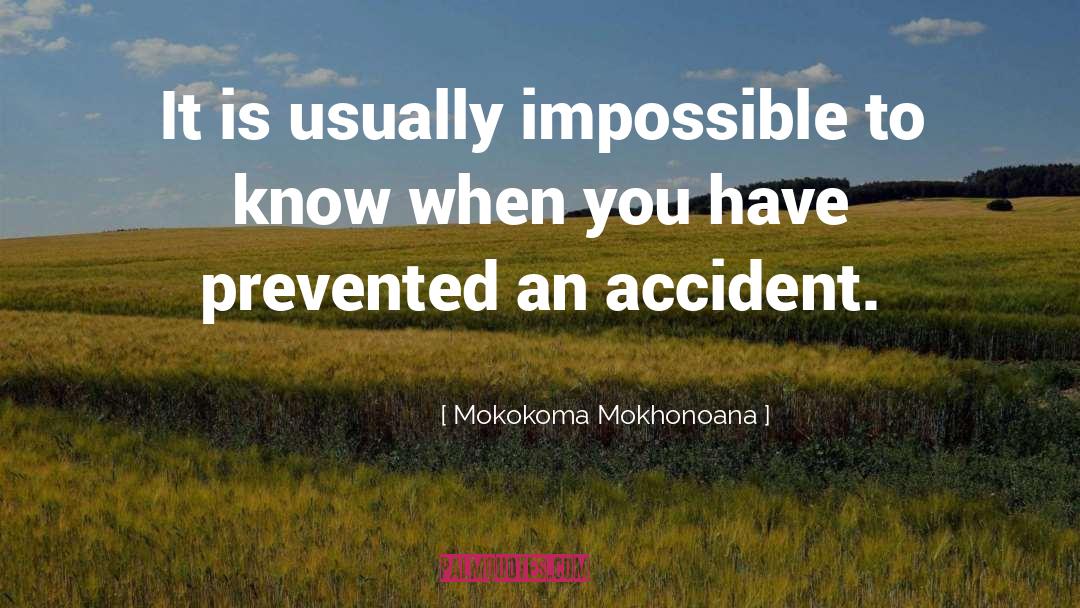 Safety Doesnt Happen By Accident quotes by Mokokoma Mokhonoana