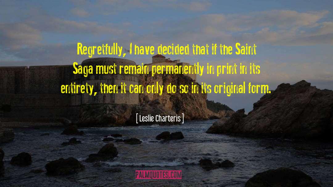 Saga quotes by Leslie Charteris