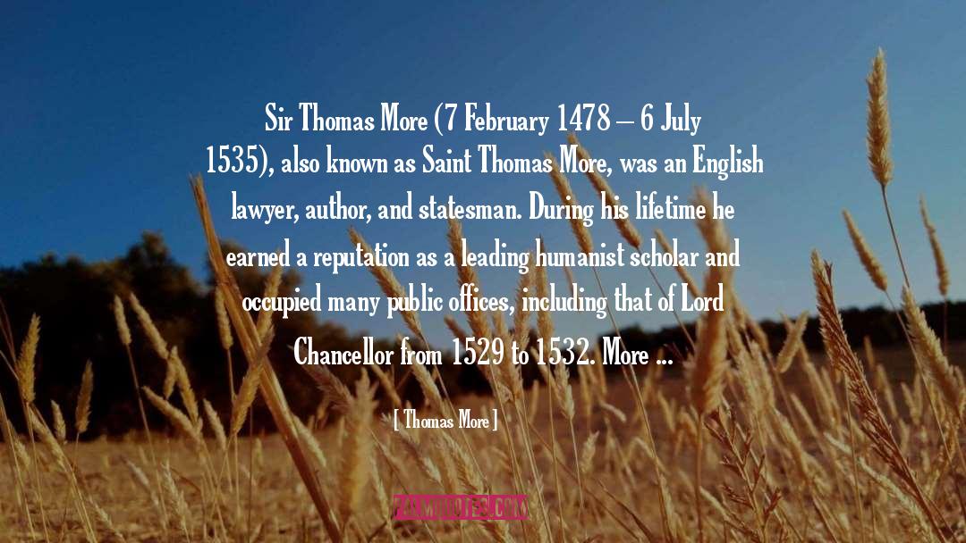 Saint Thomas quotes by Thomas More