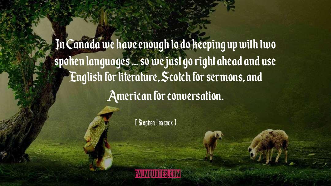 Saitoh Canada quotes by Stephen Leacock