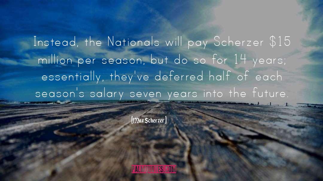 Salary quotes by Max Scherzer