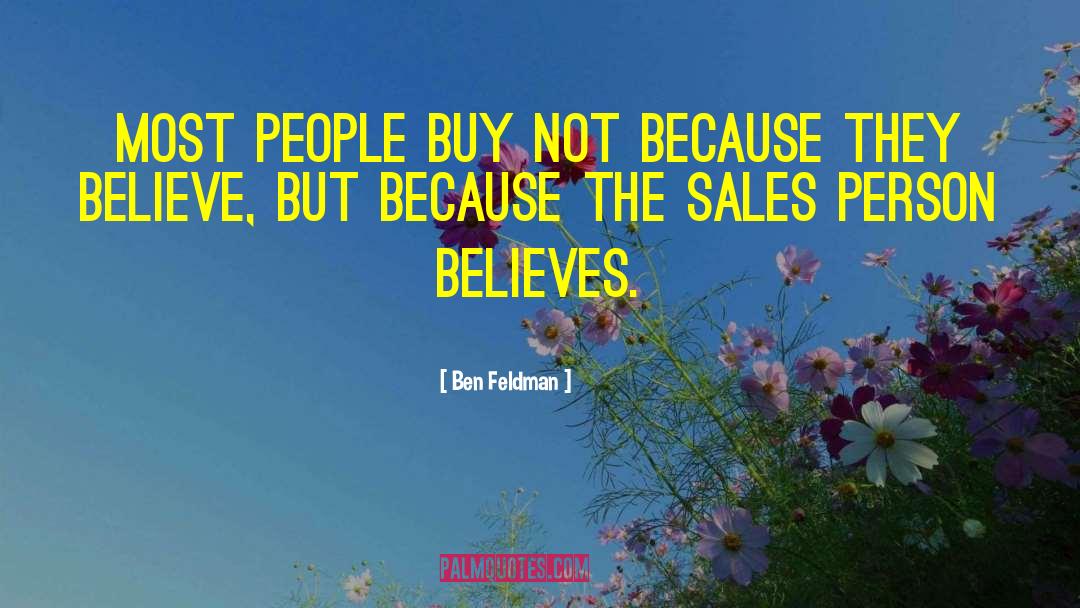 Sales Person quotes by Ben Feldman