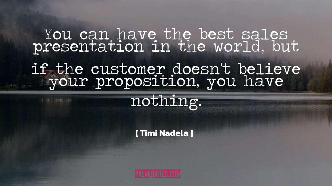 Sales Startup quotes by Timi Nadela