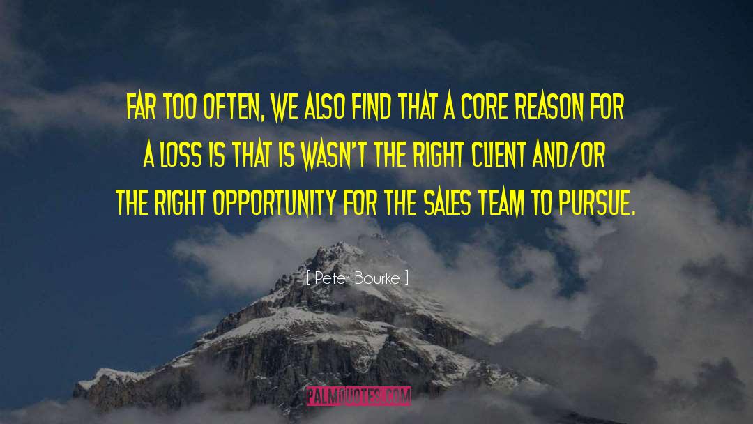 Sales Team quotes by Peter Bourke