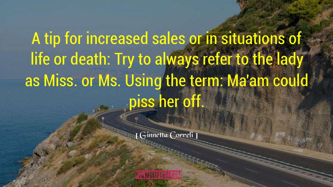 Sales Tips quotes by Ginnetta Correli