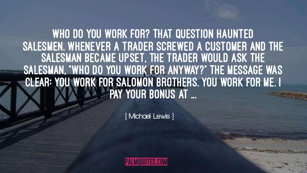 Salesmen quotes by Michael Lewis