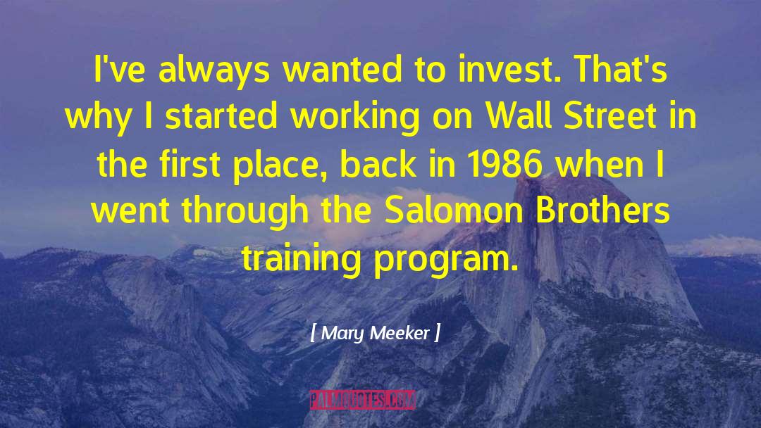 Salomon Brothers quotes by Mary Meeker